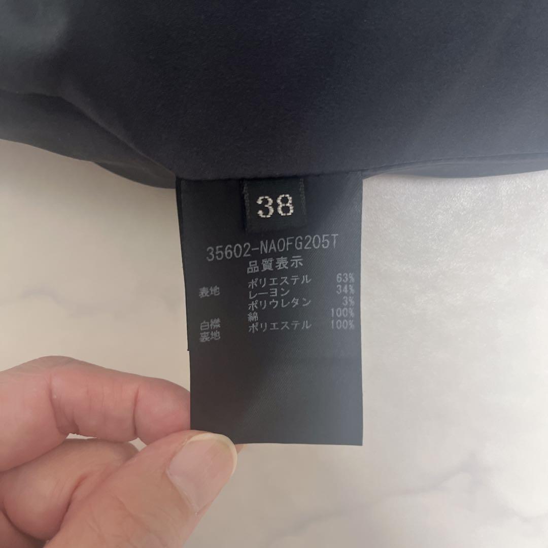 美品　フォクシーニューヨーク　プライベートノワール　白襟 グレー　38