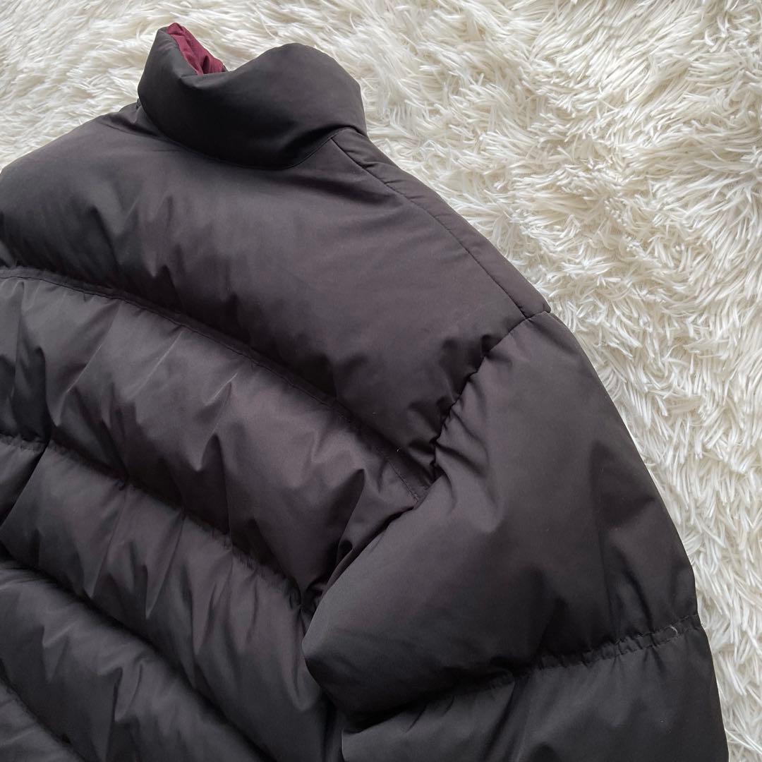 美品✨00s NIKE リバーシブル　ダウンジャケット　黒×えんじ　L 刺繍ロゴ