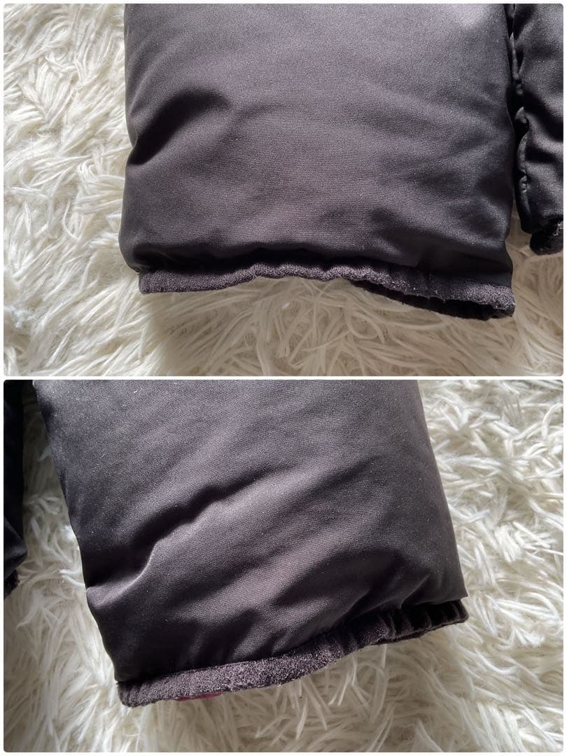 美品✨00s NIKE リバーシブル　ダウンジャケット　黒×えんじ　L 刺繍ロゴ