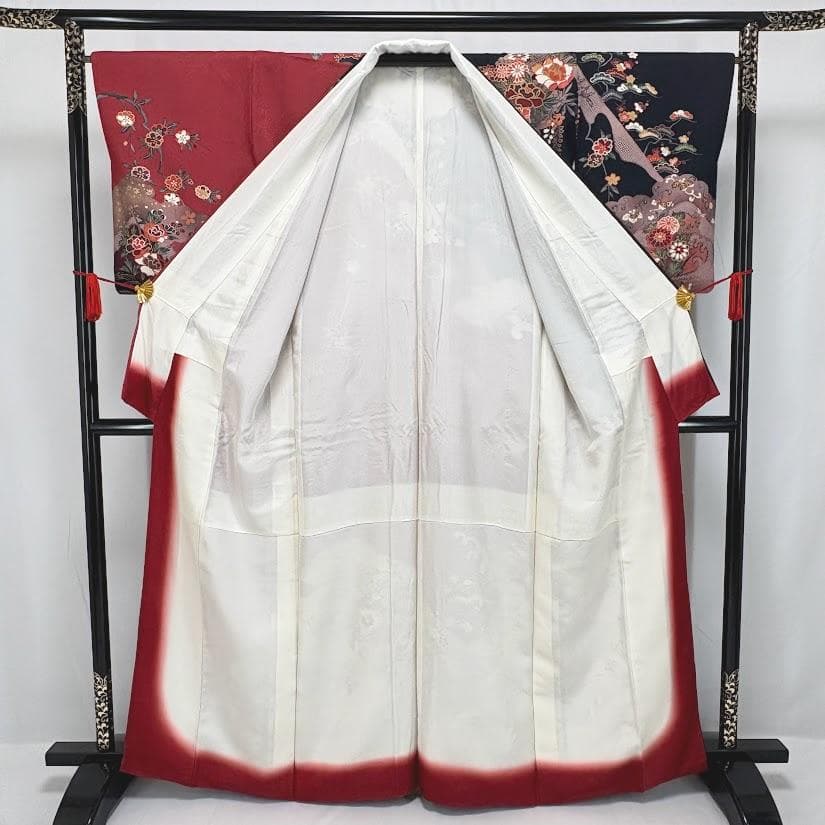 ゆりのはな　訪問着　京友禅ボカシ染め　金彩入り　紋意匠　吉祥模様　正絹　A504