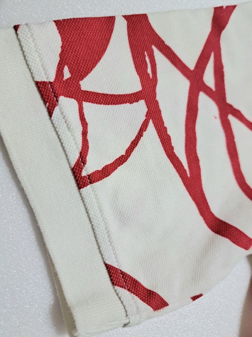 ゴルフ・M】Stüssy × FL アトミックリング ポロシャツ 白×赤 - メルカリ