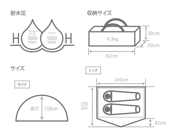 【新品未使用】DOD ライダーズワンタッチテント タン