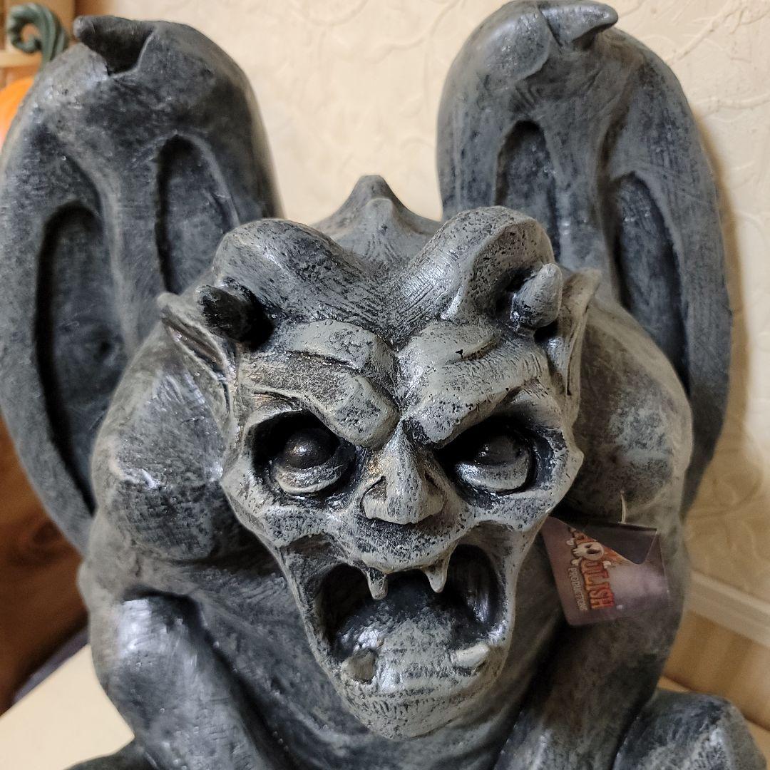 メキシコ製　ガーゴイル像　 高さ56cm　天然ゴム系製品　置物　イベント用等