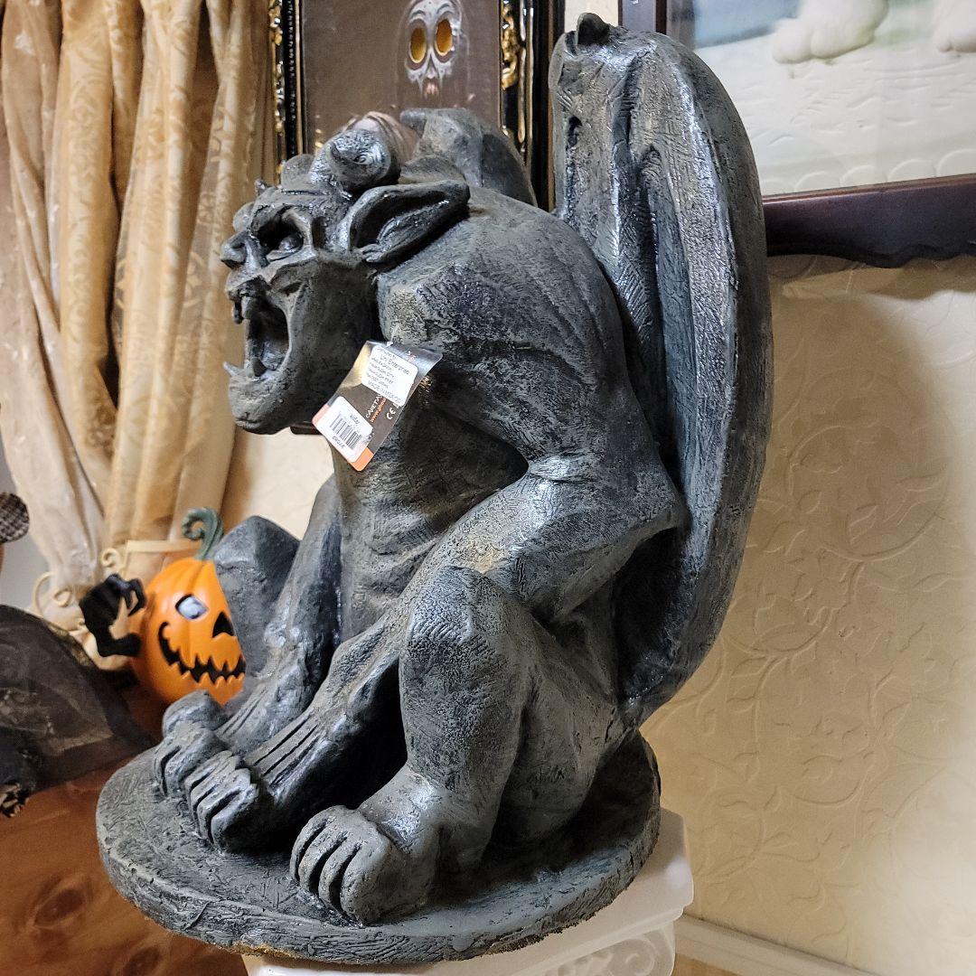 メキシコ製　ガーゴイル像　 高さ56cm　天然ゴム系製品　置物　イベント用等