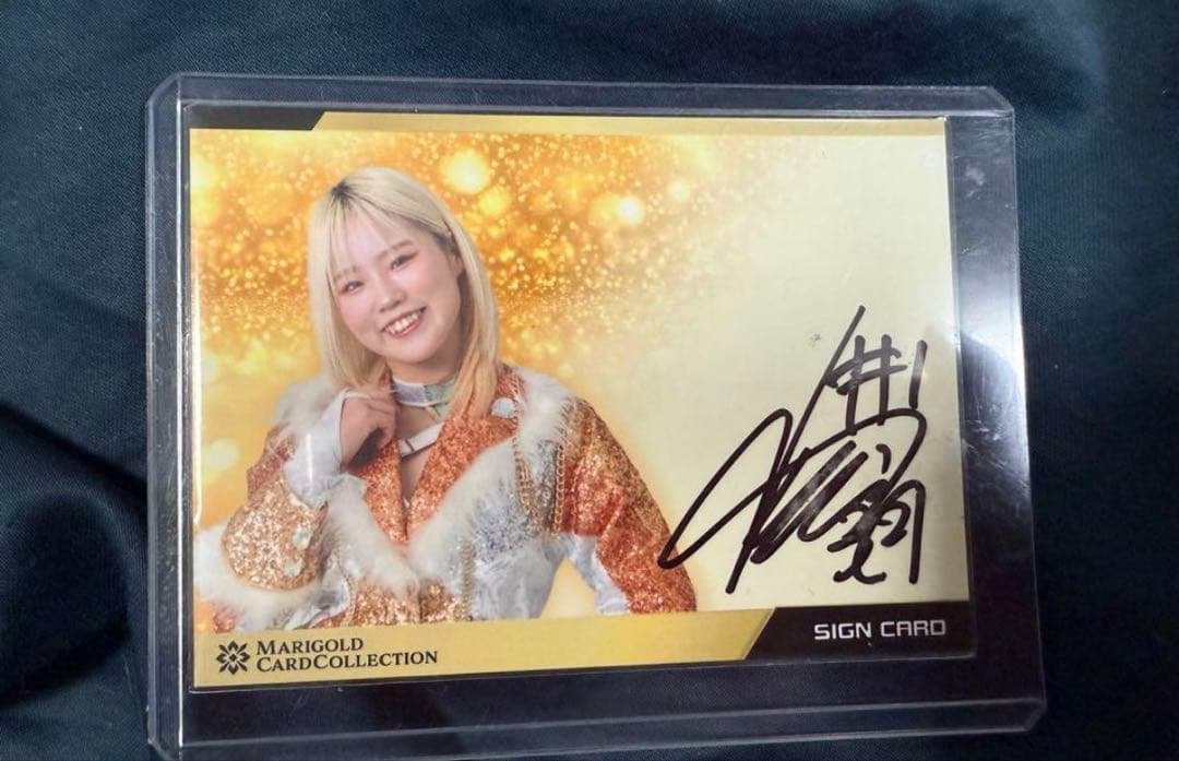 女子プロレス マリーゴールド 直筆サイン入りカード ビクトリア弓月