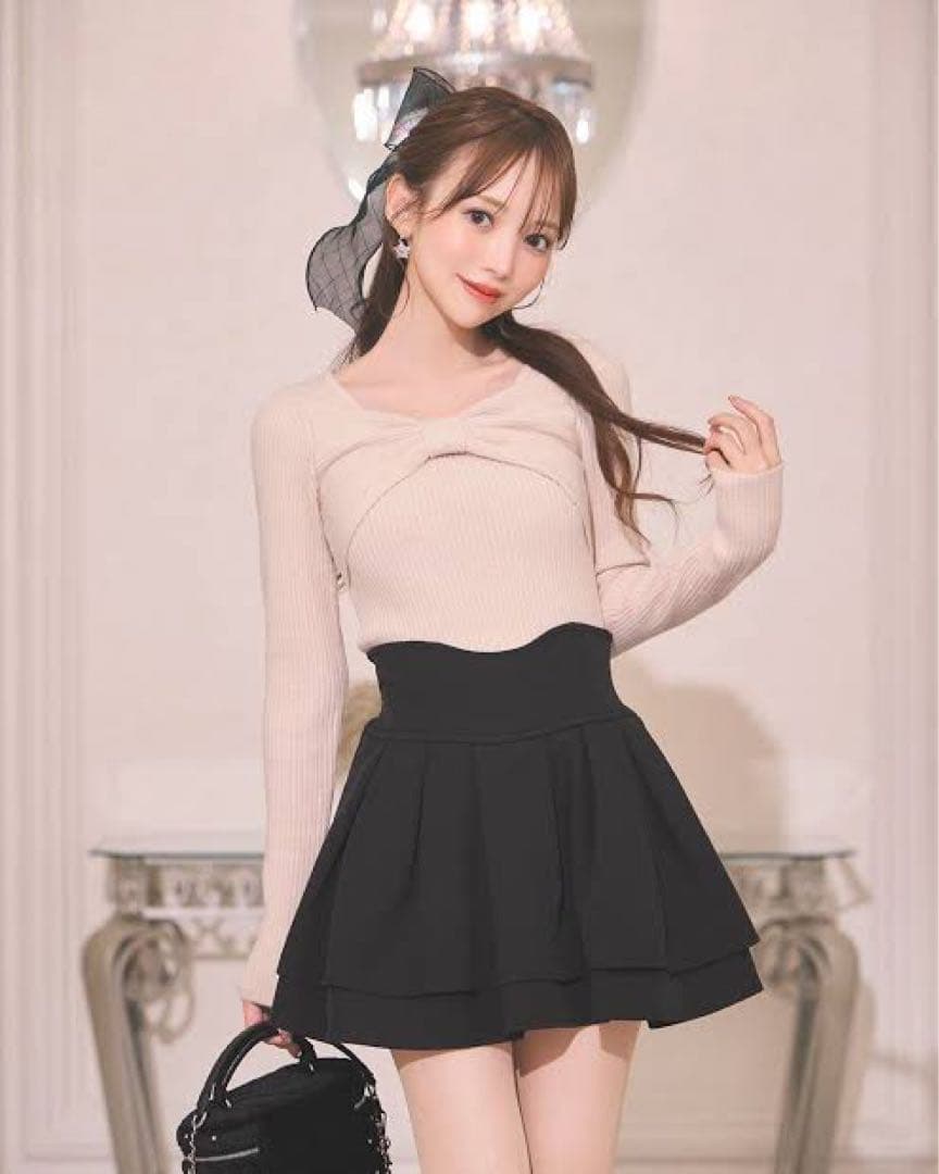 ミシェルマカロン 美脚スカート スカート ブラック 黒 - メルカリ