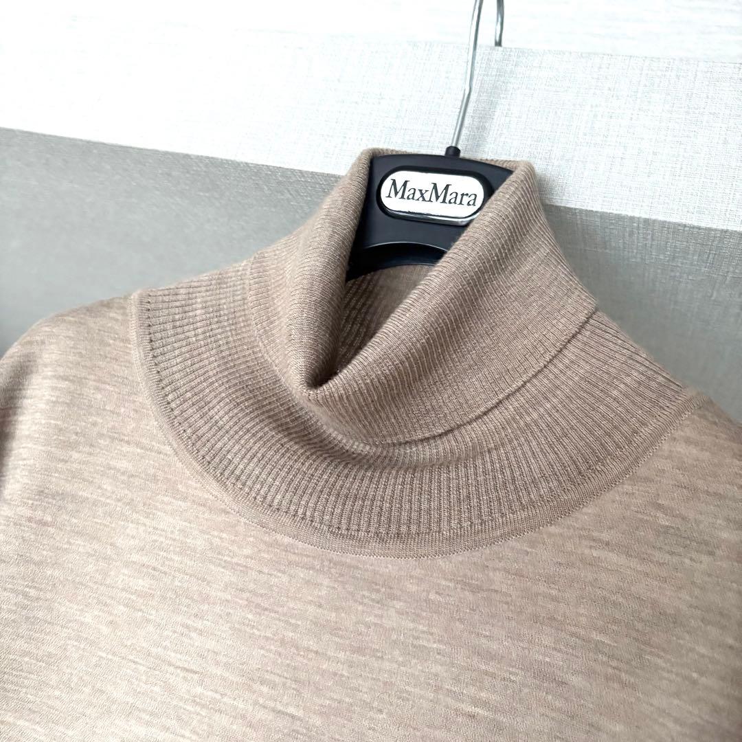 新品同様‼️最高級 白タグ マックスマーラ ウール100%ふんわりワンピース