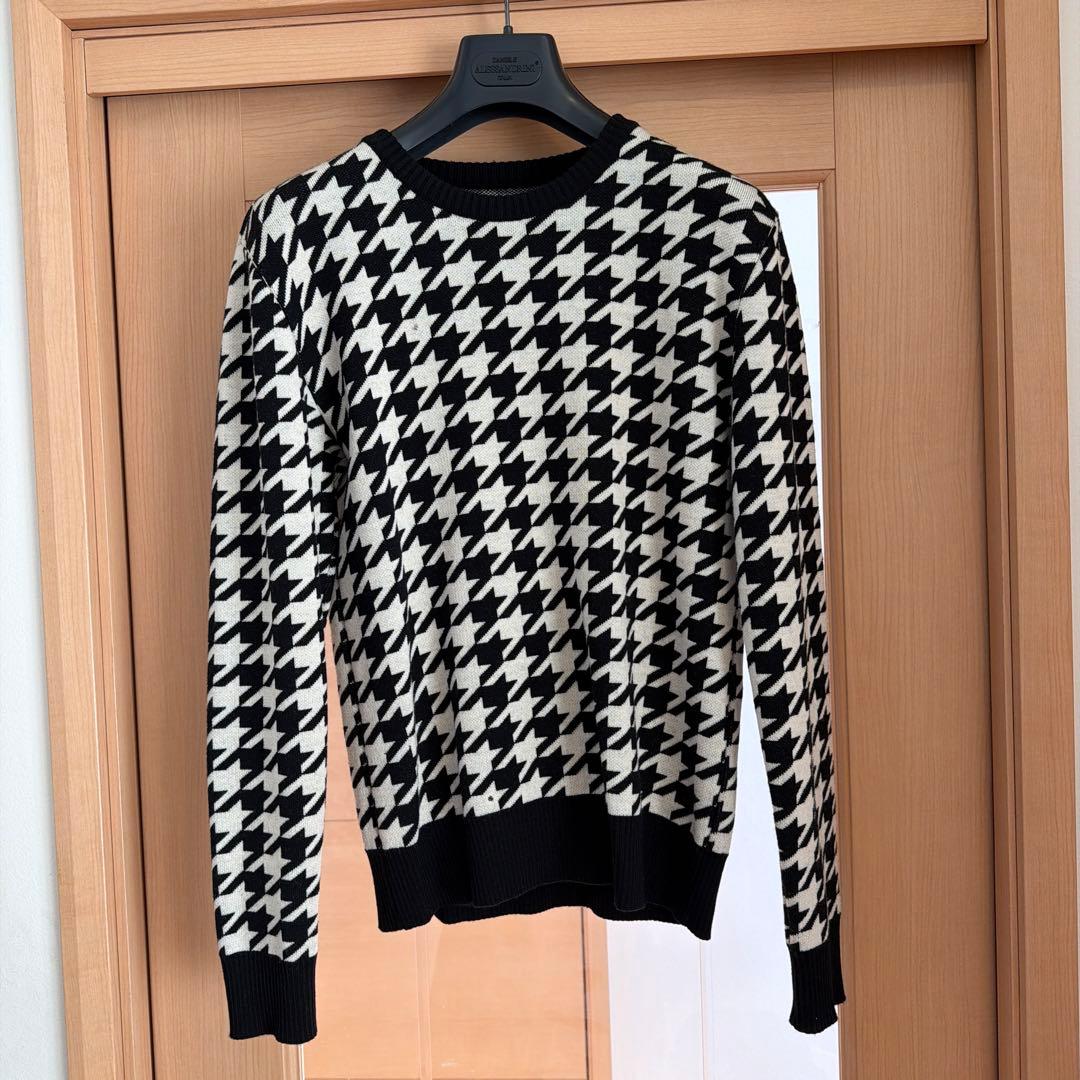 1piu1uguale3 千鳥柄　ニット