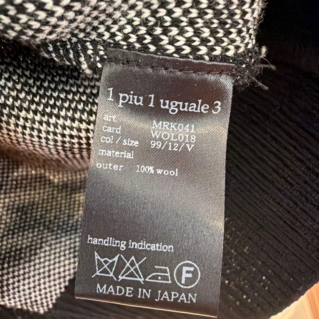 1piu1uguale3 千鳥柄　ニット