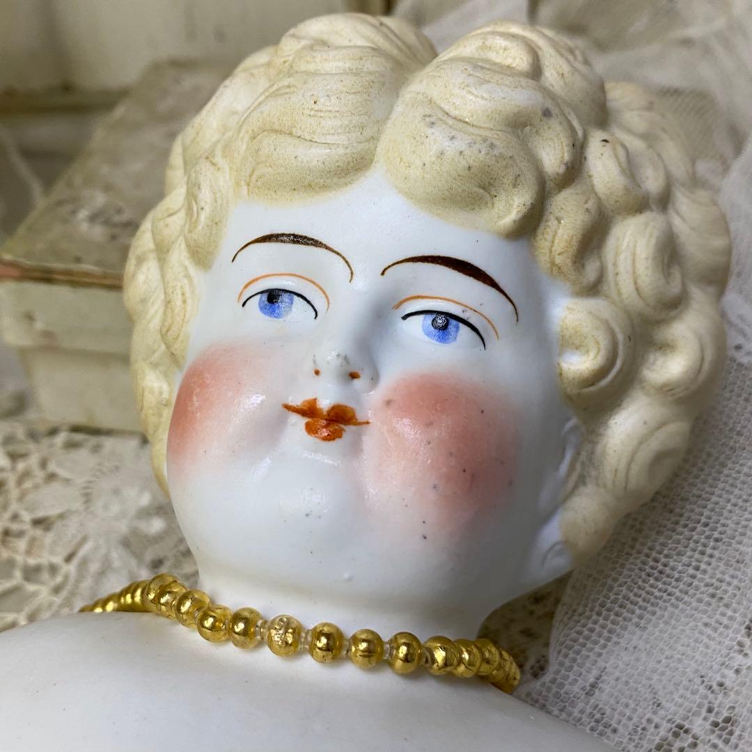 ドイツアンティーク パリアンドール チャイナヘッドドール ヘッド ブロンド