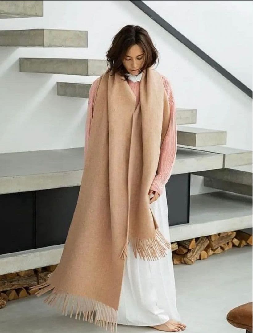 【ASAUCE MÉLER 】アソースメレ 　カシミヤ100%　大判ストール