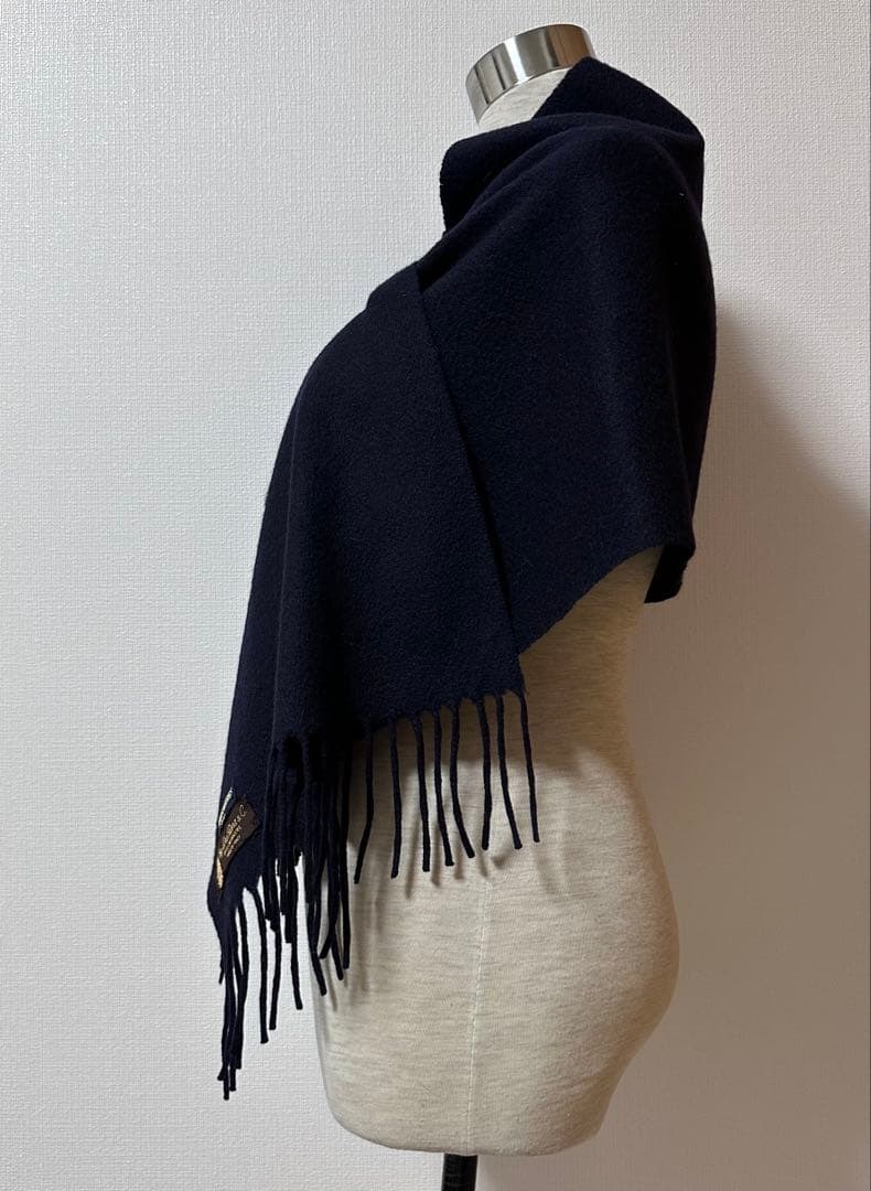 HEMISPHERES×Loro Piana カシミヤマフラー ネイビー