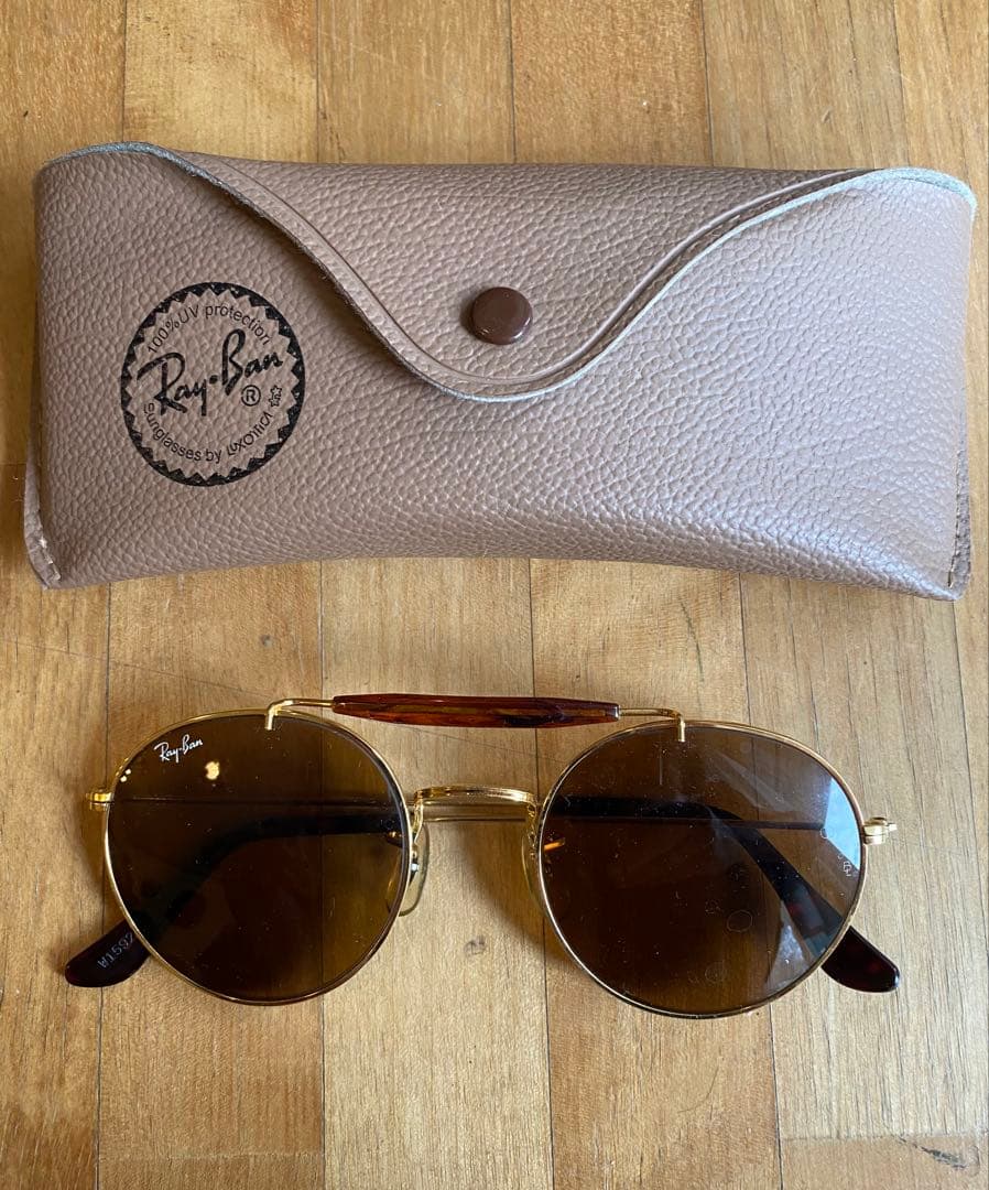 Ray-Ban ラウンド型サングラス ブラウンレンズ