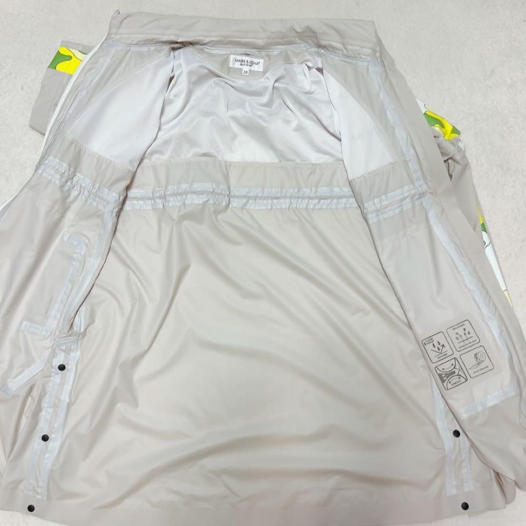 極美品　2024 マークアンドロナ 2WAY レインワンピース 　迷彩　フード