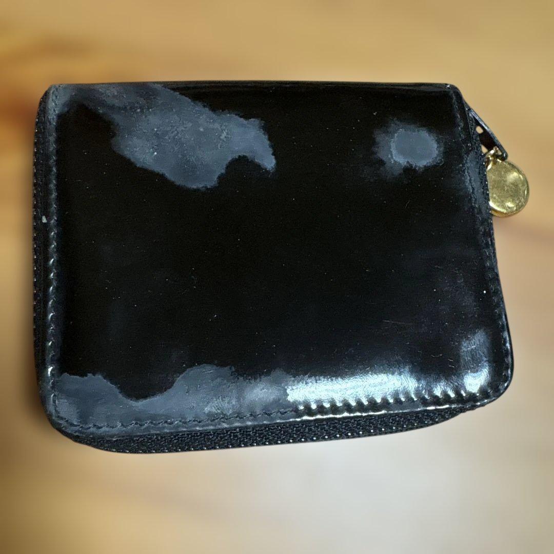 シャネル　CHANEL エナメル　小銭入れ　ブティック　デカロゴ　ケース