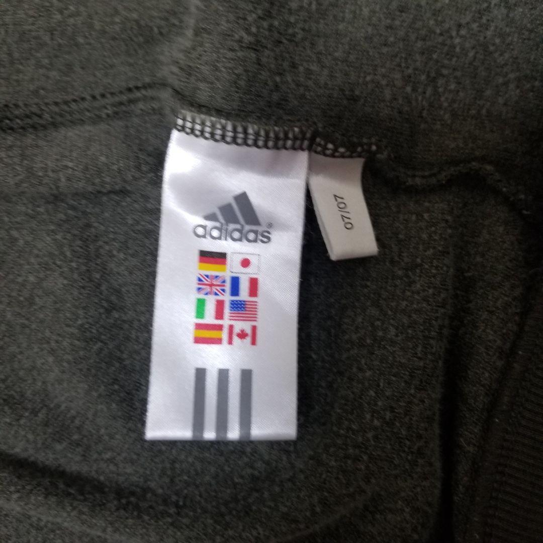 adidas】オリーブグリーン/カーキ ベロア ジャージ セットアップ M