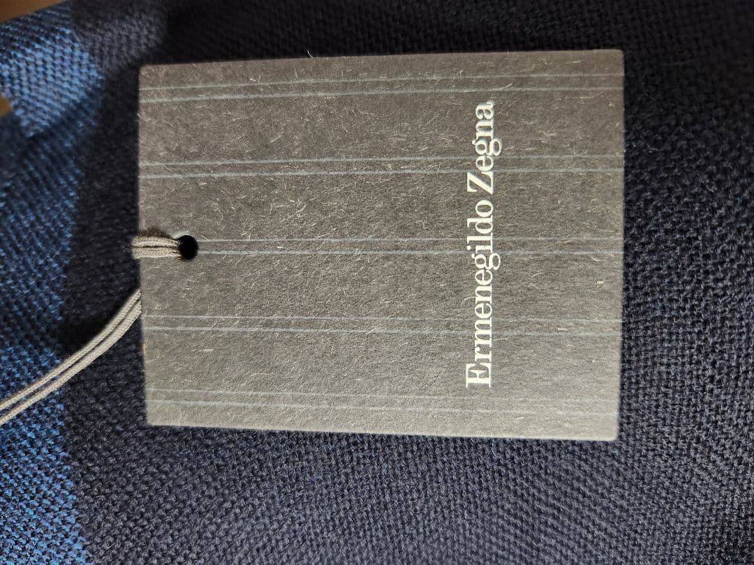 【新品未使用】Ermenegildo Zegna マフラー ネイビー