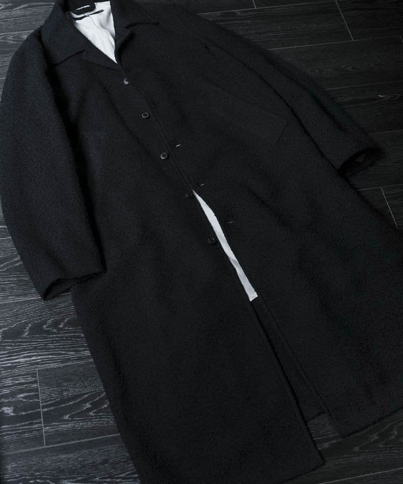 MBハイエンド エアリーカルゼツイードコート ブラックLサイズ