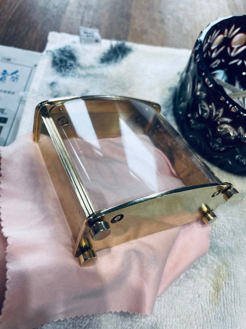 ドイツMauthe '50 BrassTableClock 真鍮置時計　順調稼働