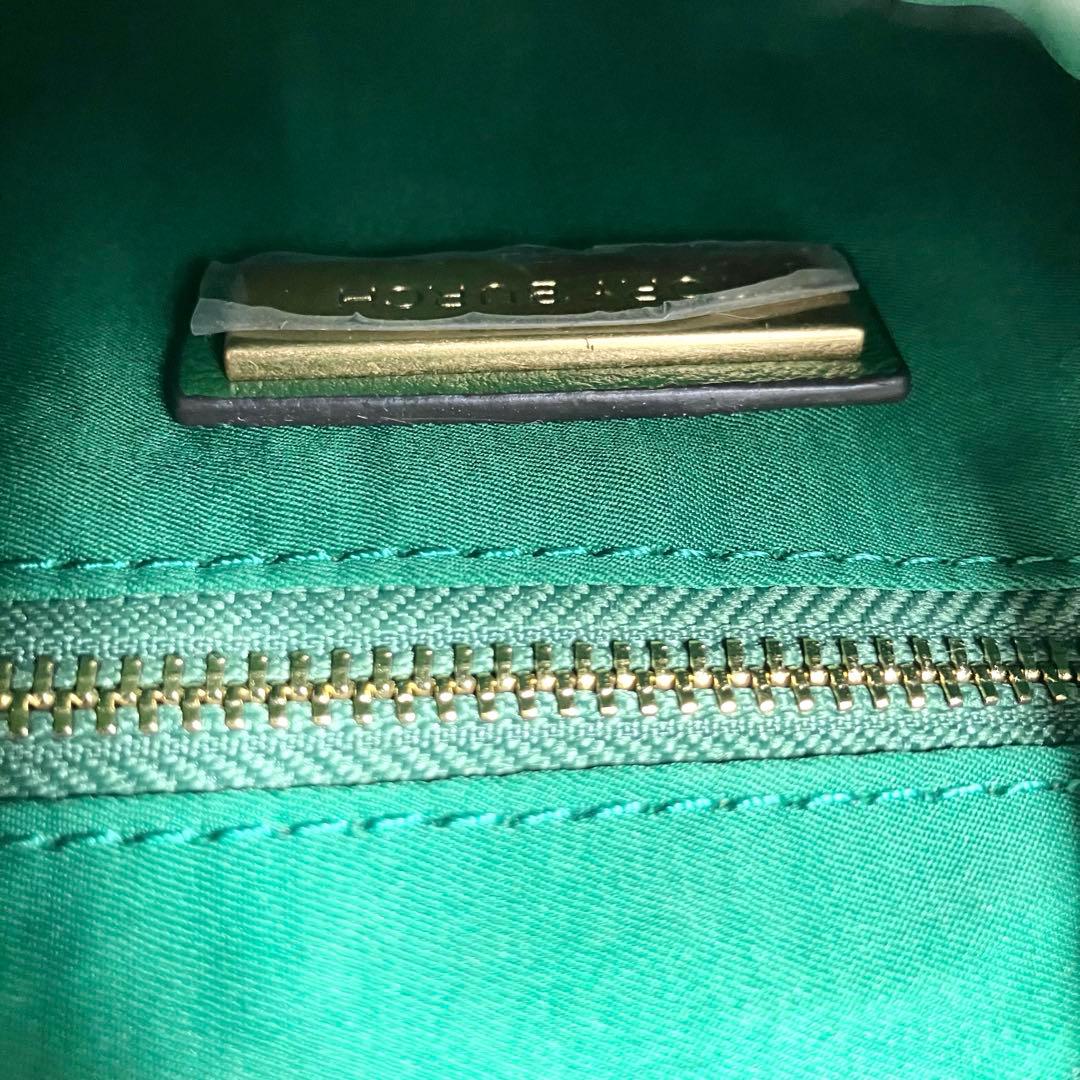 美品】トリーバーチ＊キルティング ゴールドチェーン レザーグリーン