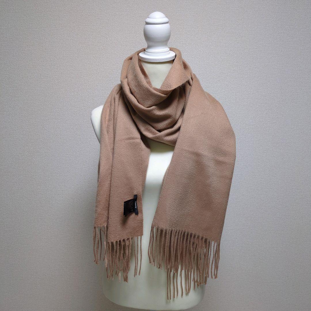 セオリー カシミヤ100% 大判ストール マフラー キャメル