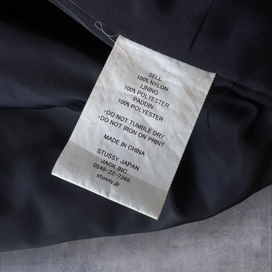 stussy ステューシー ショート丈ma-1ブラック ナイロンジャケット S