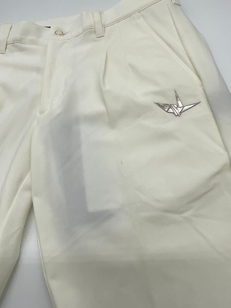 サイズM【未使用】1PIU1UGUALE3 GOLF タックパンツ ホワイト