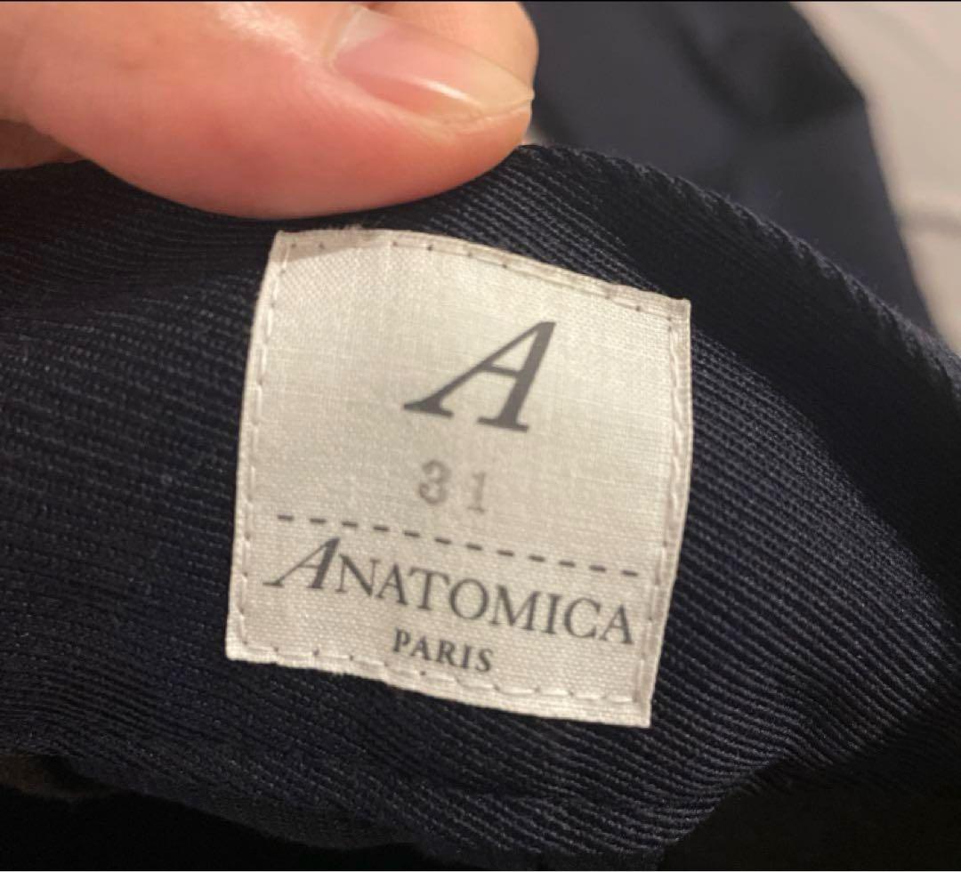 ANATOMICA スラックス サイズ31 ネイビー