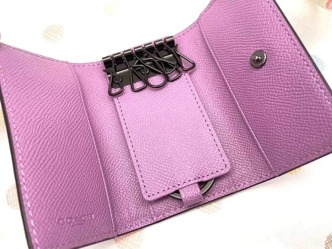 新品 未使用　COACH コーチ キーケース パープル　 財布 バッグ