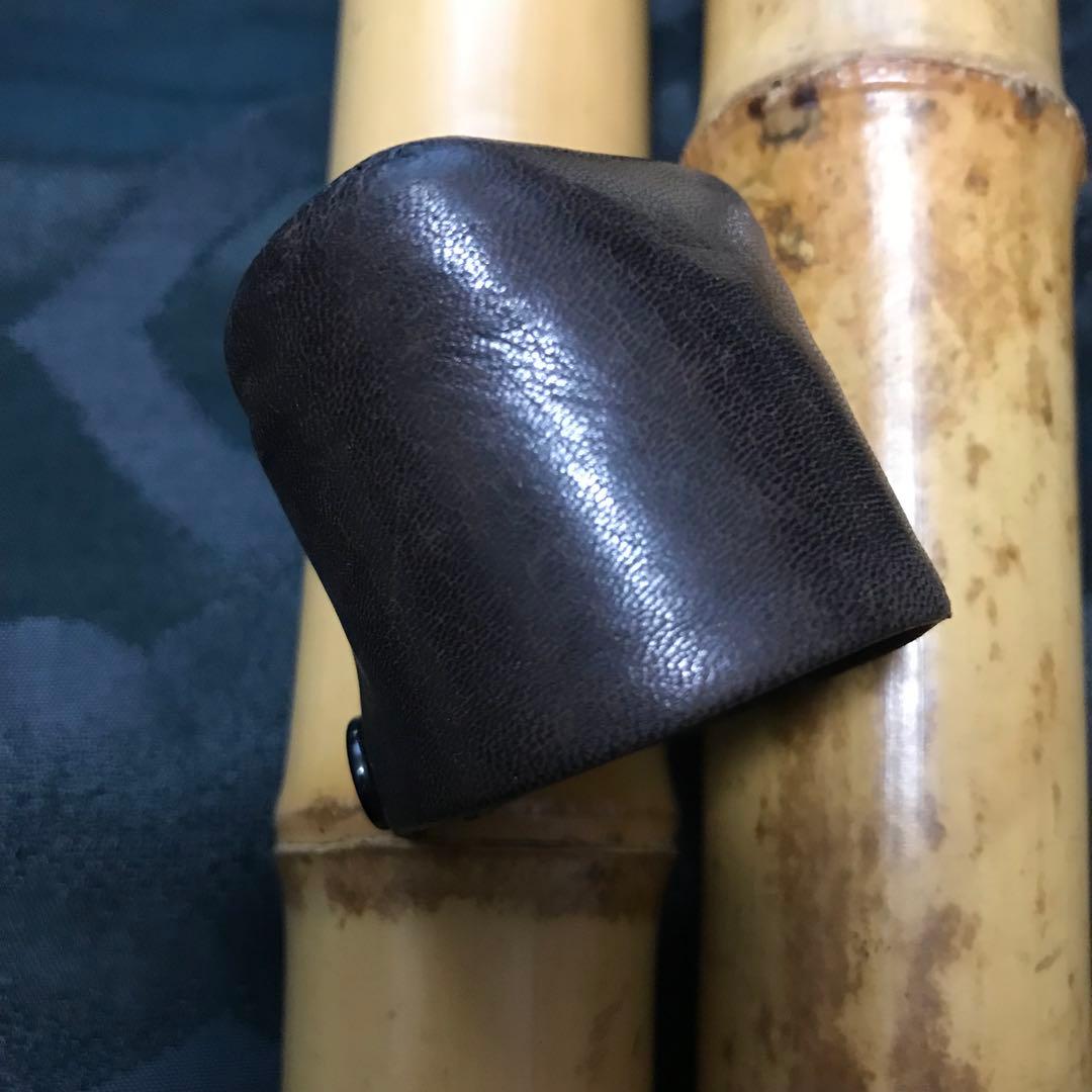 尺八 琴古流 在銘 中継ぎ緩み無し 二尺一寸管 銀巻 状態良好 【音出し確認済】