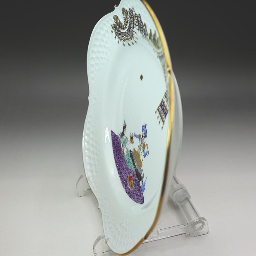 マイセン 千夜一夜物語 アラビアンナイト 飾り皿 「美女に果物篭を渡すサルタン」