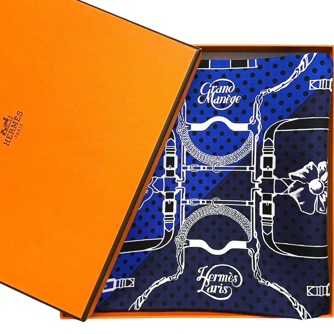 極美品 エルメス シルクスカーフ カレ55 グランマネージュ バンダナ
