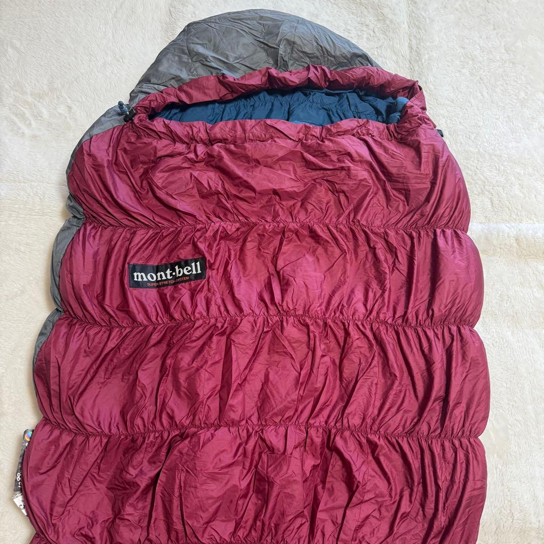 美品モンベル　スーパーストレッチダウンハガー#3 L/ZIP保存袋付