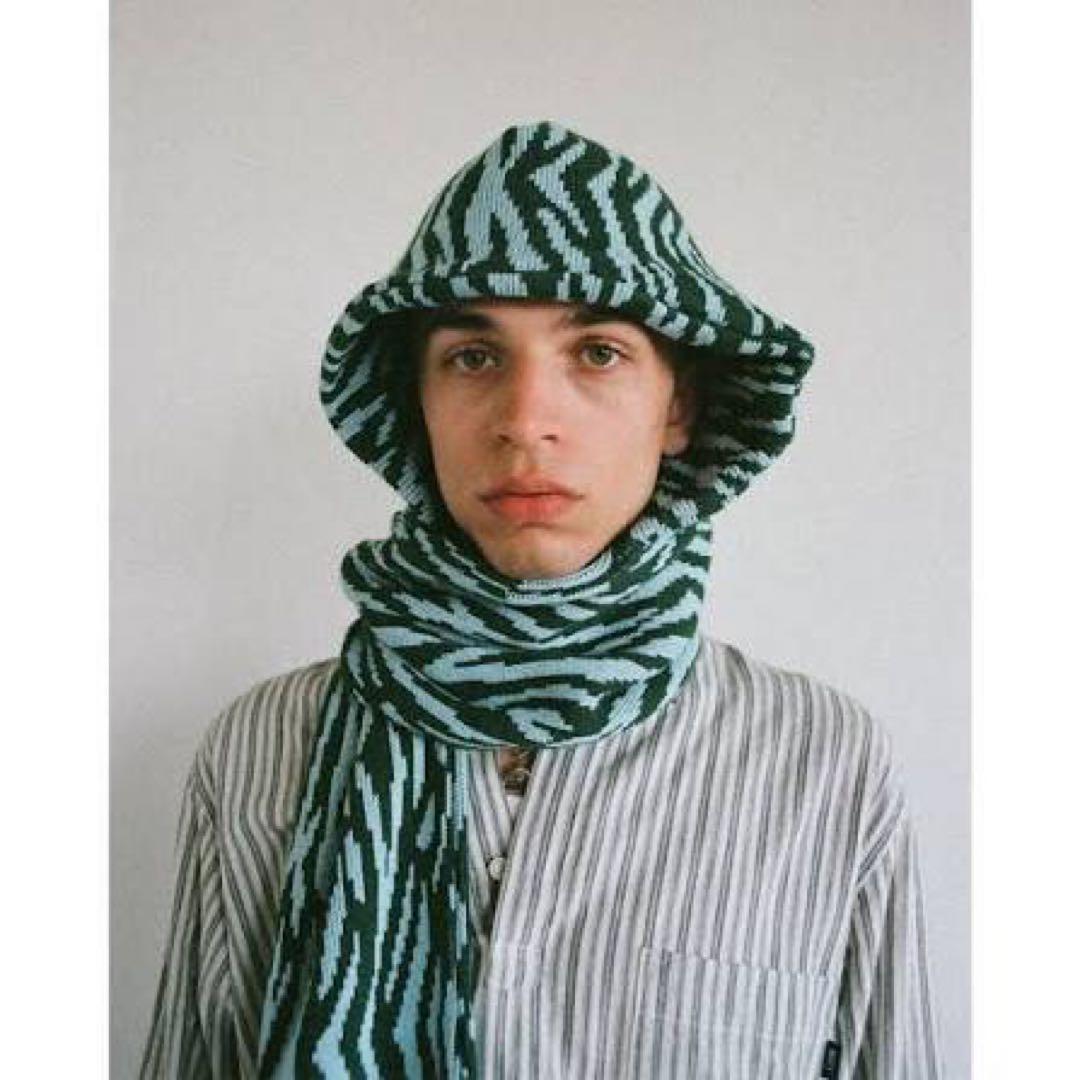 BoTTボットフードマフラーZebra Hood Scarf greenグリーン - メルカリ