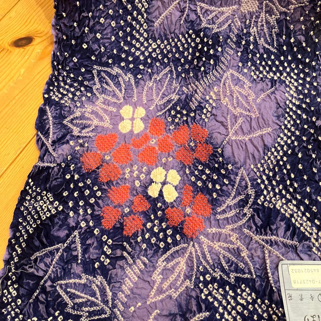 即購入可能❗️【未使用・タグ付き】有松鳴海絞り 反物｜本染 紫 花柄 浴衣