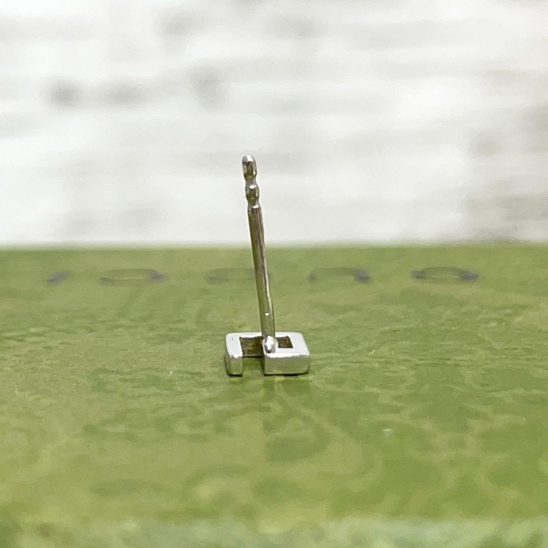 GUCCIグッチ　スクエアGピアス片耳　K18WG Gロゴ　メンズ/レディース