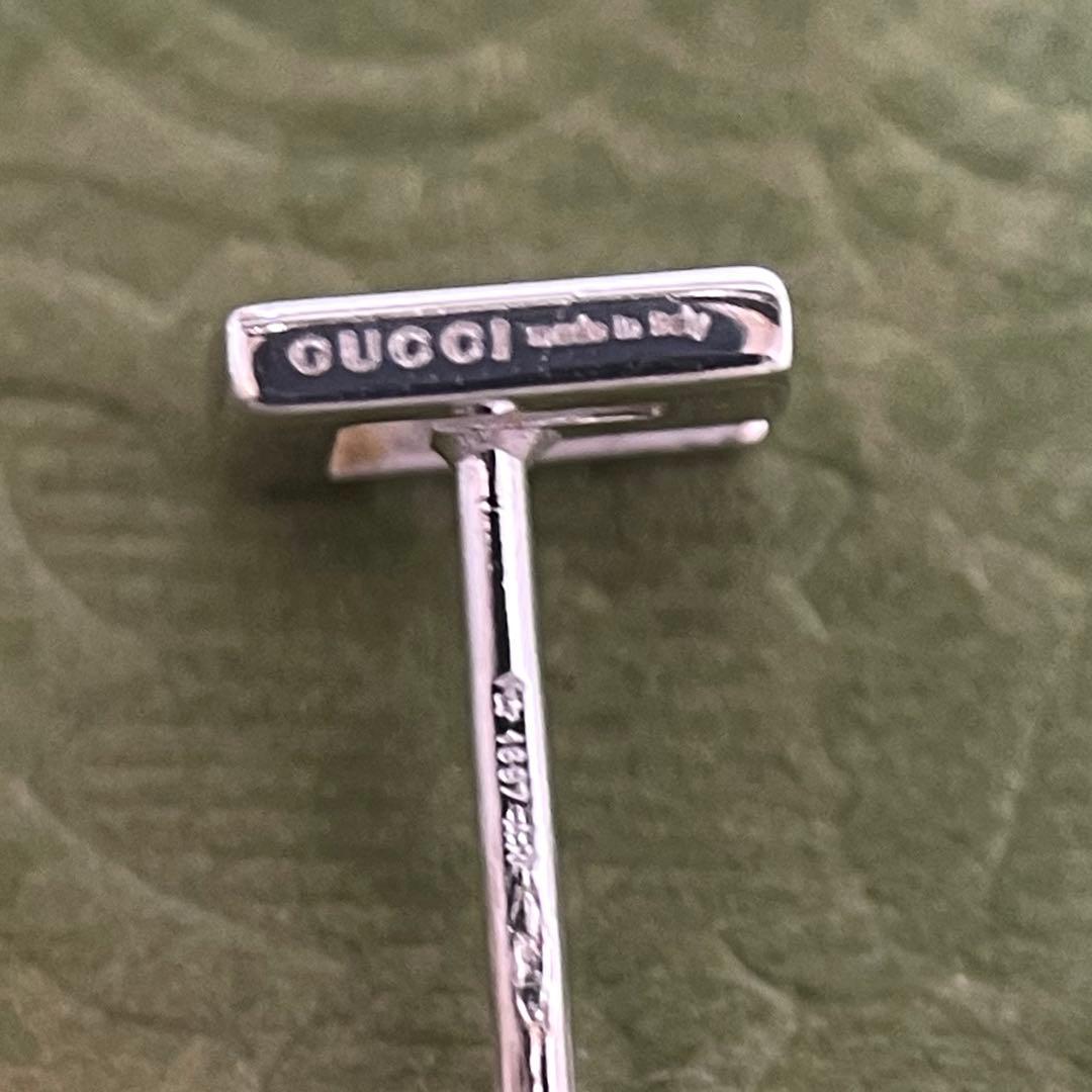 GUCCIグッチ　スクエアGピアス片耳　K18WG Gロゴ　メンズ/レディース