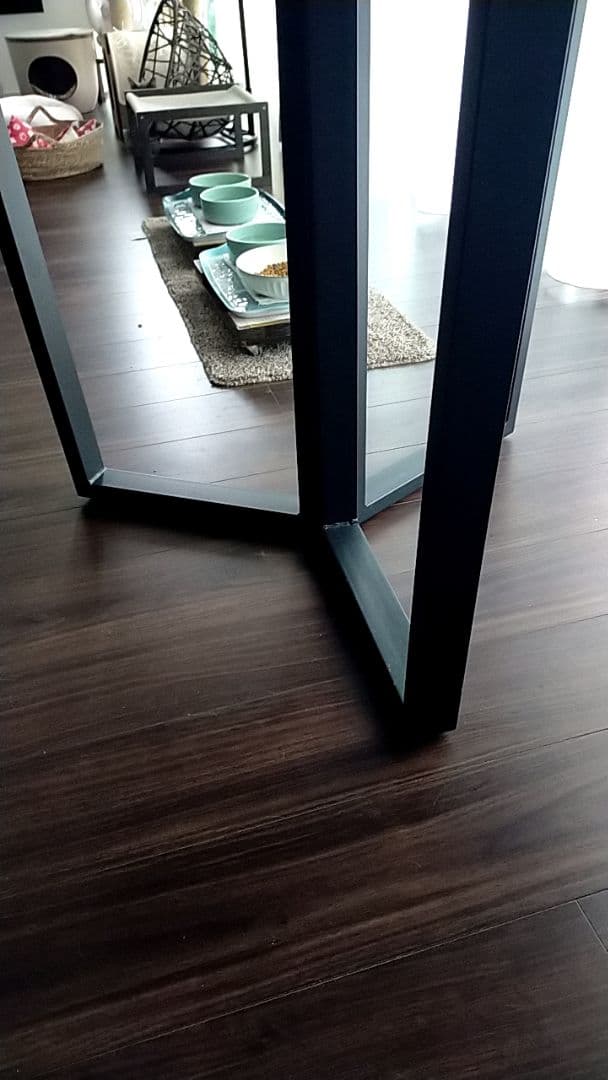 送料込(メルカリたのメル便)大理石風セラミック天板(円形)ラウンド