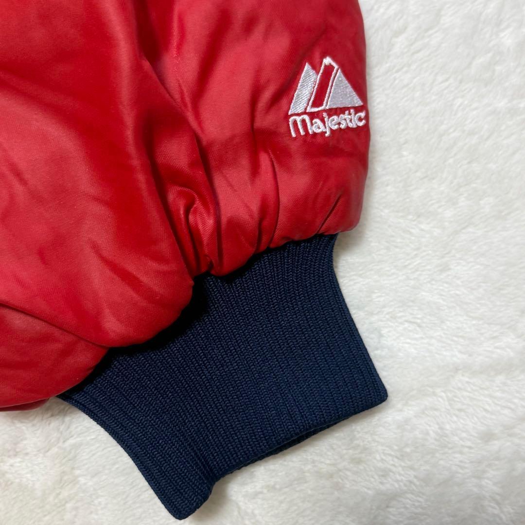 90s MLB AtlantaBraves ブレーブス 光沢サテン スタジャン