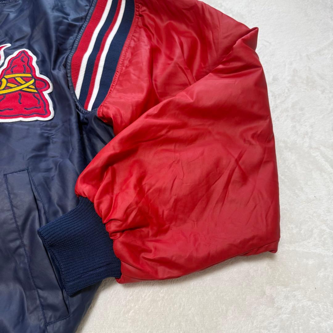 90s MLB AtlantaBraves ブレーブス 光沢サテン スタジャン