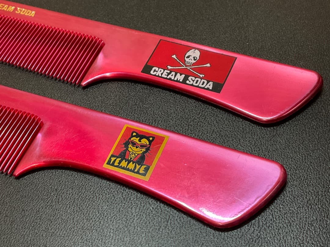 80s 当時物 クリームソーダ コーム クシ 2本セット ドクロ TEMMYE