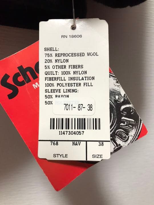 ジャケット・アウター Schott Wool W Riders Jacket Navy 38