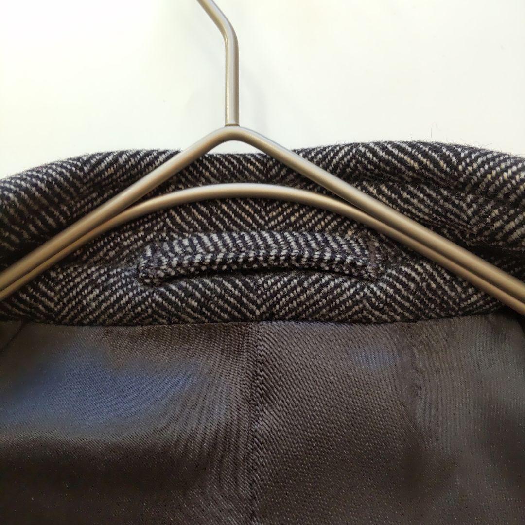 極美品 ラルディーニ ウール カシミヤ ヘリンボーン チェスターコート グレー