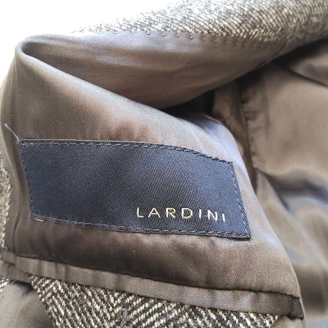 極美品 ラルディーニ ウール カシミヤ ヘリンボーン チェスターコート グレー