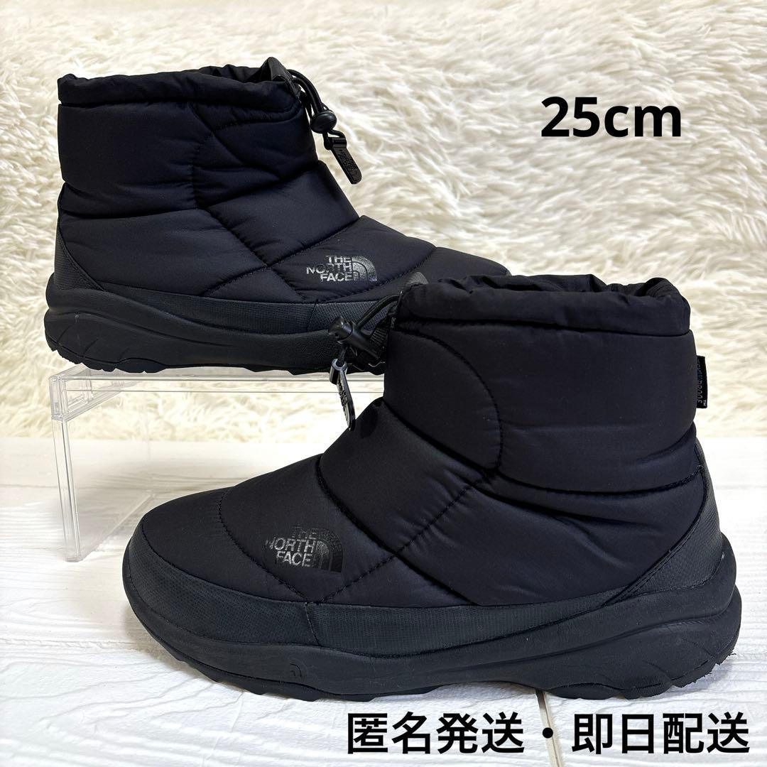防水✨ノースフェイス スノーブーツ ヌプシ ブーティー アルファドライ 黒 25