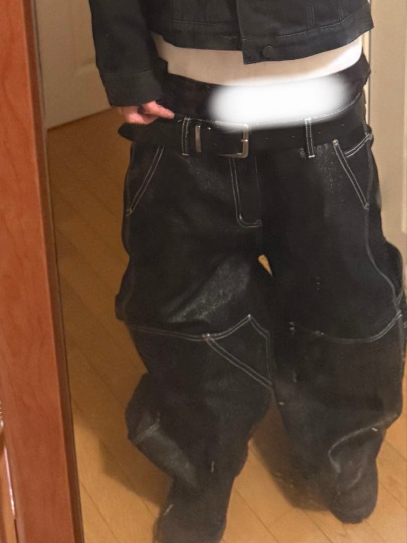 RYE CHASIN 25AW デニム バギージーンズ ブラック - メルカリ