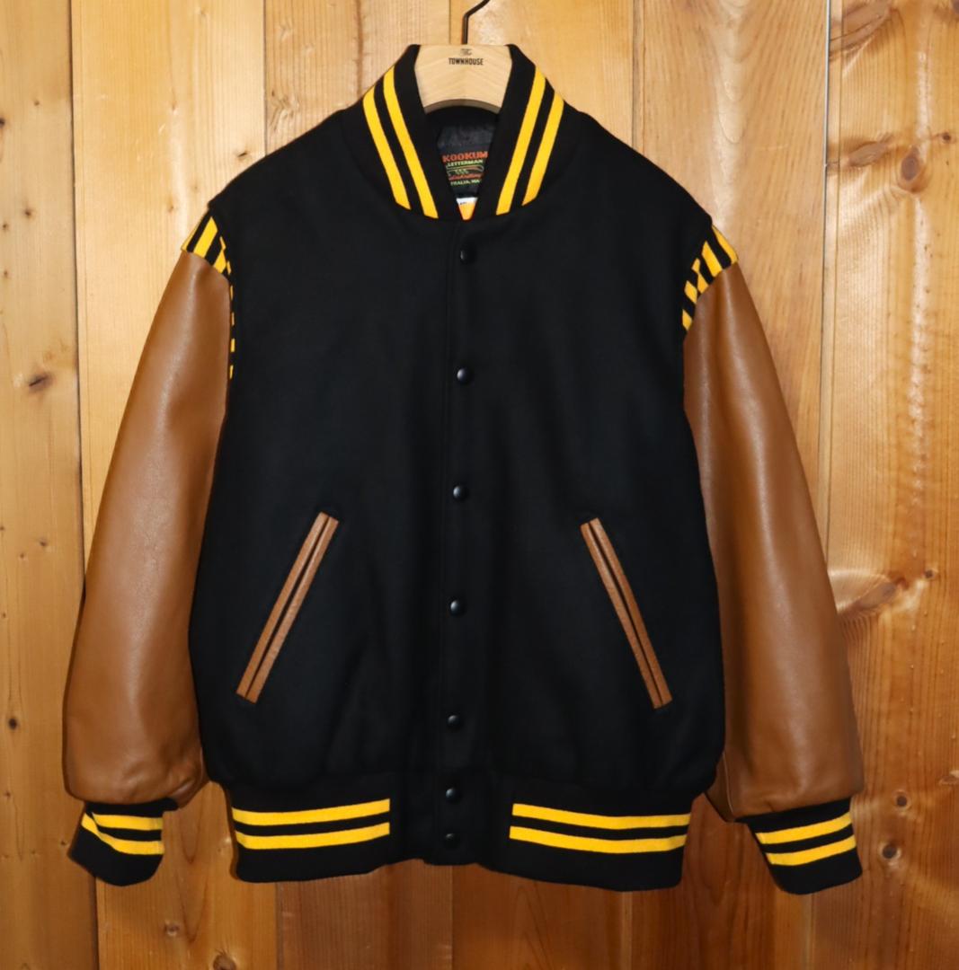 新品 SKOOKUM 別注 袖革 メルトンスタジャン (Lサイズ) Ⓗ