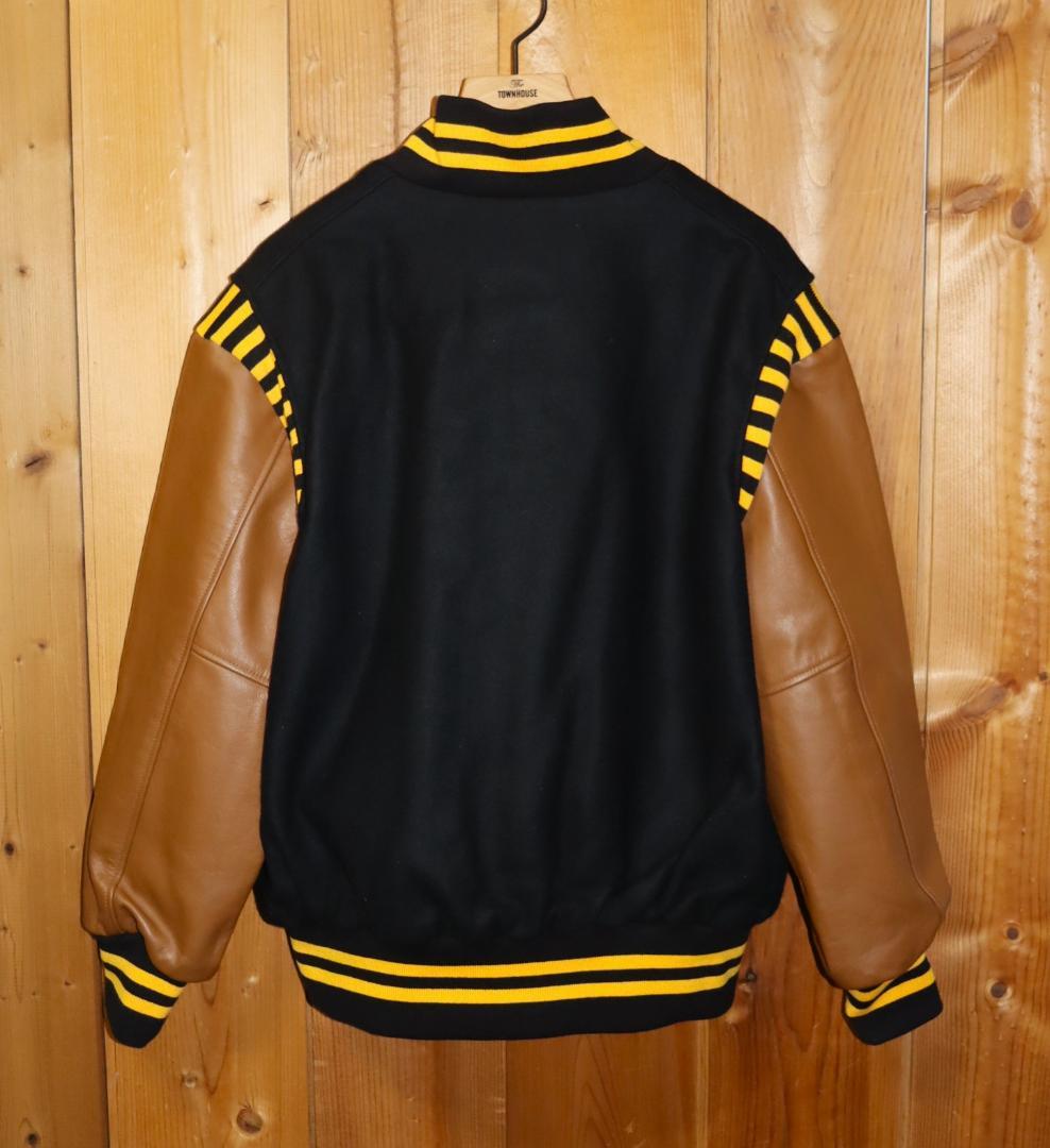 新品 SKOOKUM 別注 袖革 メルトンスタジャン (Lサイズ) Ⓗ