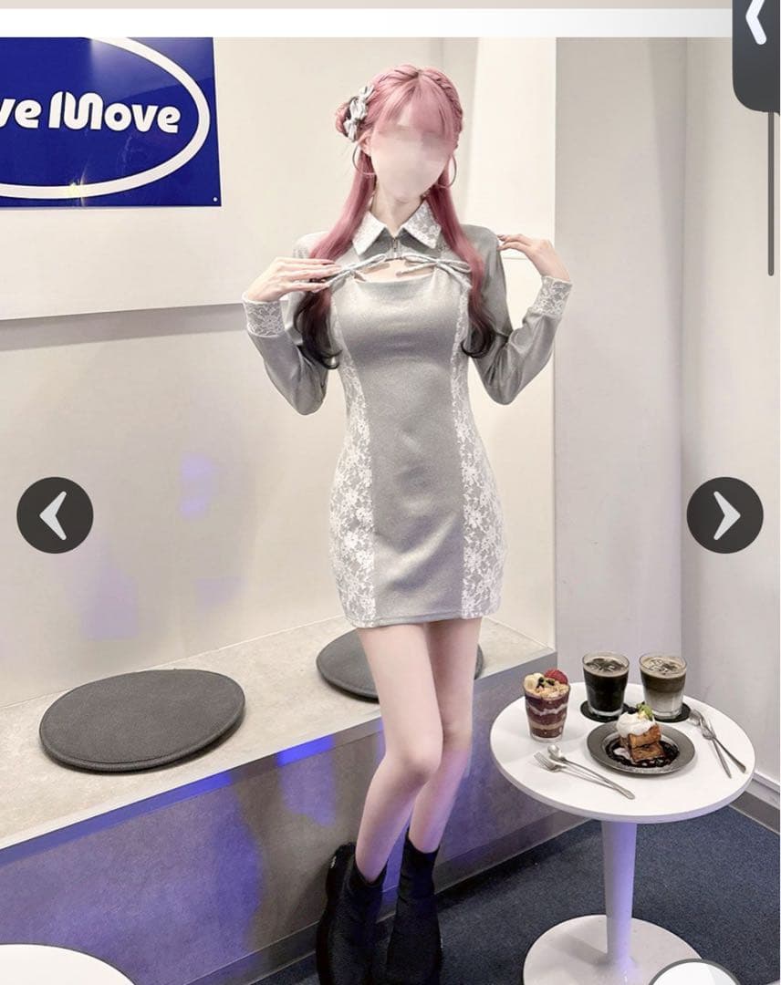 ハニーミュウ レーススウェットタイトワンピース