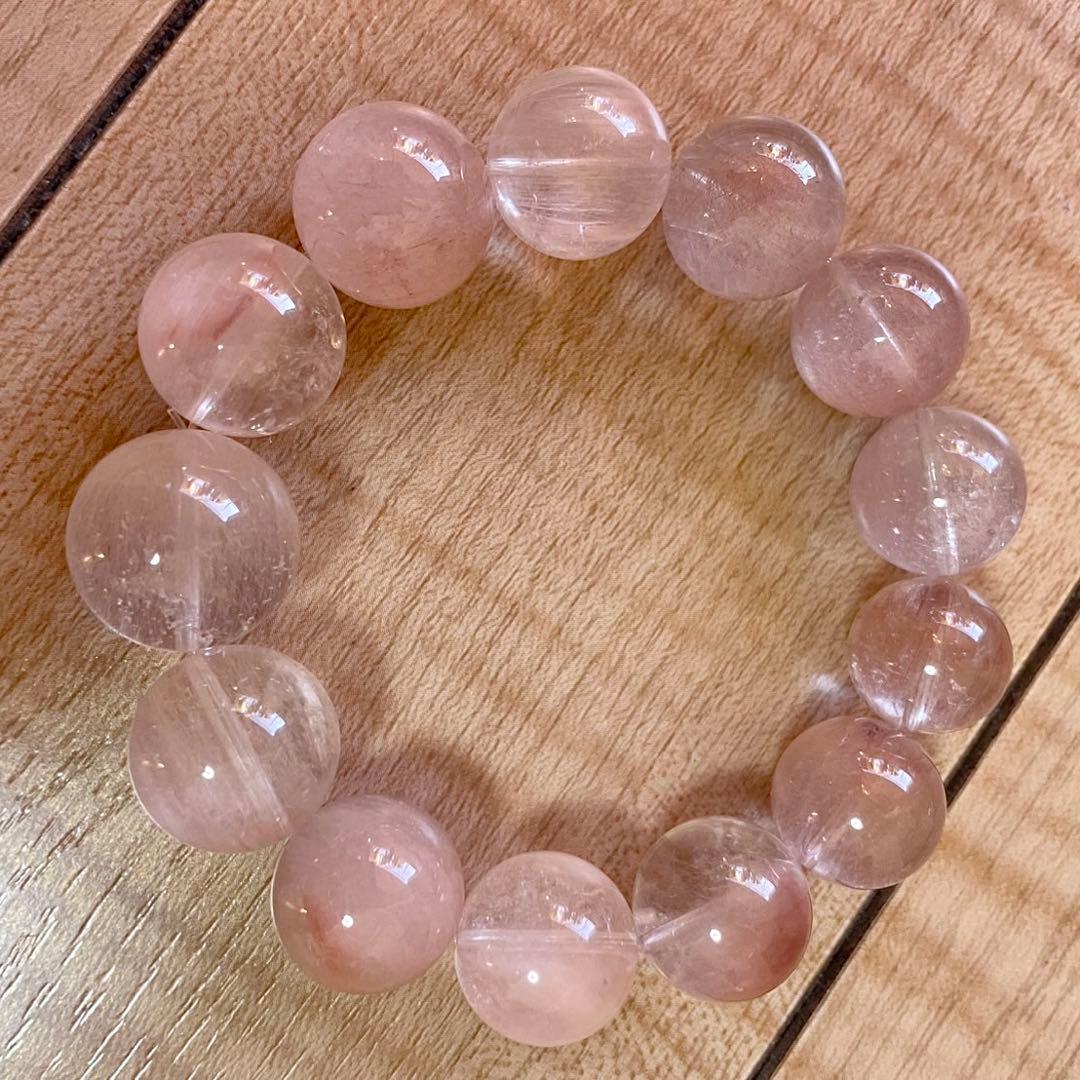 【✨1月限定価格✨】天然石⭐️ピンクサゲニティック　ブレスレット